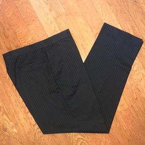 Calvin Klein Chocolate Pinstripe Slacks 36W 34L